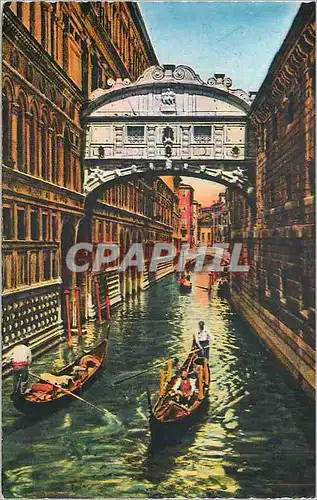 Cartes postales moderne Venezia Pont des Soupirs Bateaux