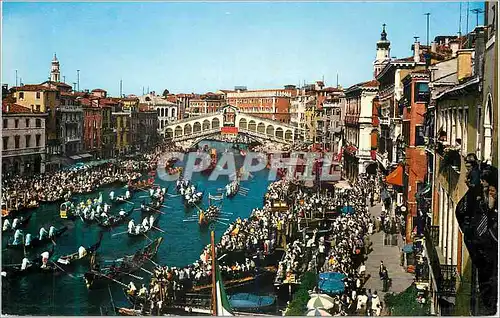 Moderne Karte Venezia Regate Historique Bateaux