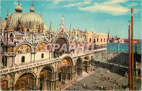 Moderne Karte Venezia Eglise et Piazzetta St Marc