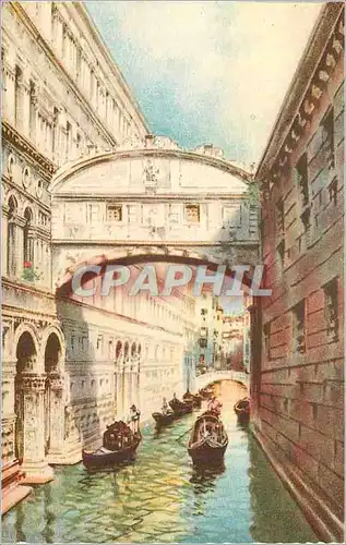 Cartes postales moderne Venezia Pont des Soupirs Bateaux