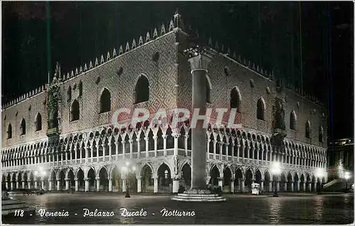 Cartes postales moderne Venezia Palais Ducal Nocturne