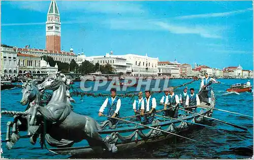 Moderne Karte Venezia Regate Historique Bissona Cavalli Bateau