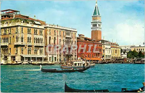 Cartes postales moderne Venezia Le Grand Canal Hotel Bauer Hotel Monaco Bateaux