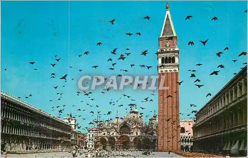 Cartes postales moderne Venezia Place St Marc Vol de Pigeons Timbre Jeux Olympiques