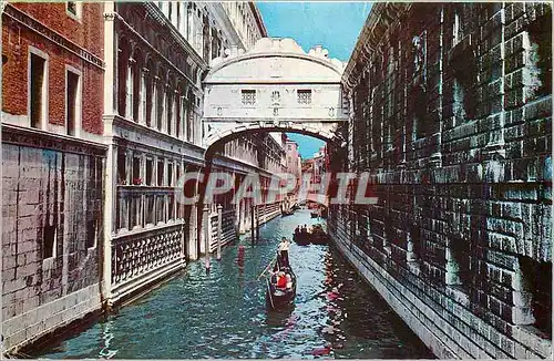 Moderne Karte Venezia Ponts des Soupirs Bateau