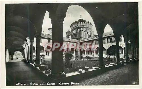 Moderne Karte Milano Chiesa delle Grazie Chiosiro Grande