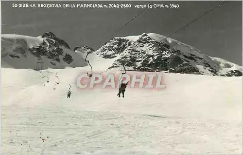 Cartes postales moderne Seggiovia della Marmolada m 2040 verso la Cima m 3340