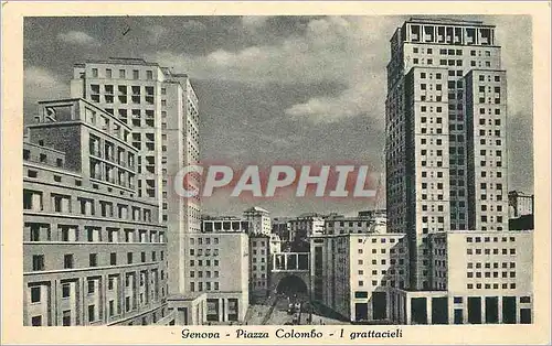 Cartes postales moderne Genova Piazza Colombo I Grattacieli