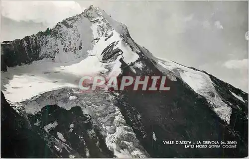 Cartes postales moderne Vallee d'Aoste Le Cote Nord de la Grivola (m 3969) au dessus de Cogne