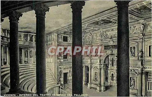 Moderne Karte Vicenza Interno del Teatro Olimpico del Palladio
