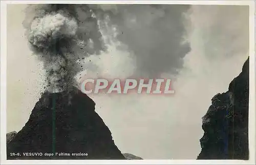 Moderne Karte Vesuvio Dopo l'Ultima Eruzione Volcan
