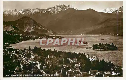 Cartes postales moderne Lago Maggiore Stresa Borromeo Panorama