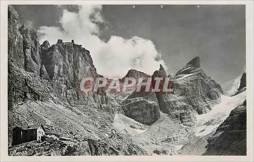 Cartes postales moderne Dolomiti di Brenta (Trentino) Rifugio Tuckett m 2268 e la Bocca di Tuckett m 2656 Castello Campa