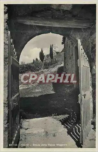 Cartes postales moderne Assisi Strada della Rocca Maggiore