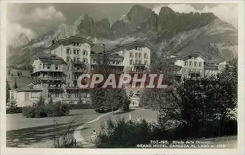 Moderne Karte Strada della Dolomiti Grand Hotel Carezza al Lago m 1675