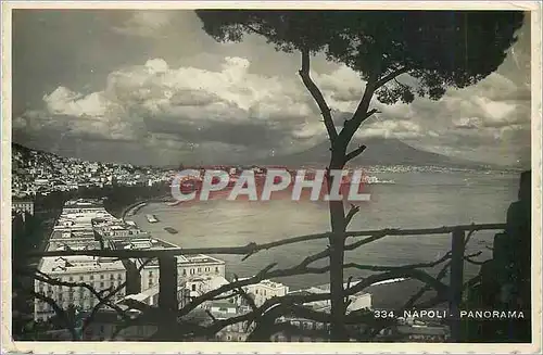 Moderne Karte Napoli Panorama Volcan