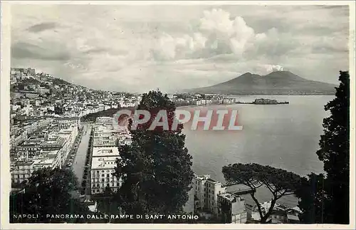 Cartes postales moderne Napoli Panorama dalle Rampe di Sant'Antonio Volcan