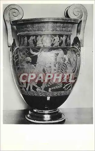 Moderne Karte Napoli Museo Nazionale Vaso a Girelle con un Combattimento fra Greci ed Amazzoni