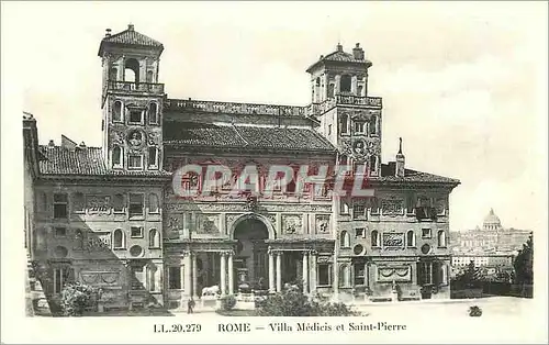 Cartes postales moderne Rome Villa Medicis et Saint Pierre