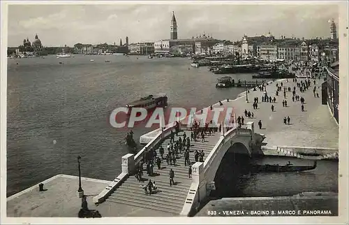Moderne Karte Venezia Bacino s Marco e Panorama Bateaux