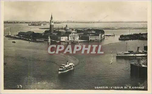 Cartes postales moderne Venezia l'Isola di S Giorgio Bateau