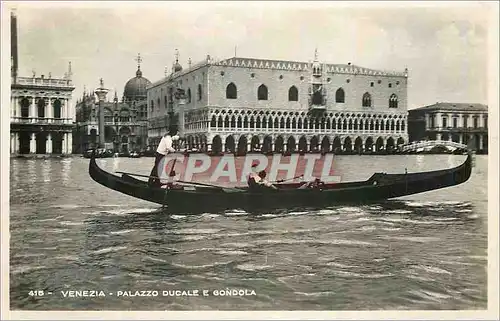 Cartes postales moderne Venezia Palazzo Ducale e Gondola Bateau