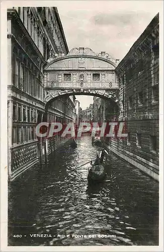 Moderne Karte Venezia Rio e Ponte dei Sospiri Bateau