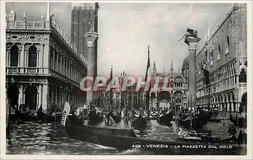 Moderne Karte Venezia la Piazzetta dal Molo Bateaux