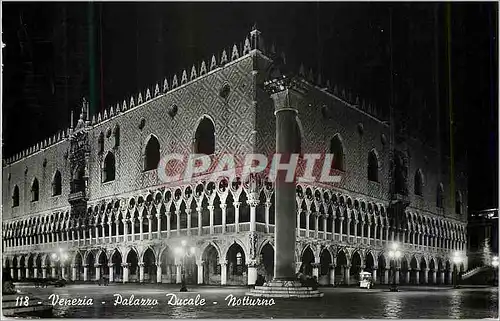 Cartes postales moderne Venezia Palais Ducal Nocturne