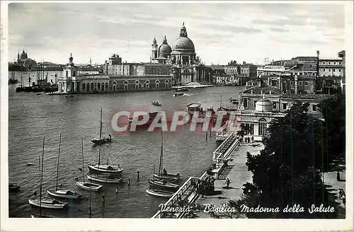 Moderne Karte Venice Basilique de la Madonne de la Salvation Bateaux