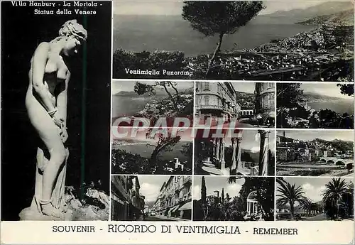 Cartes postales moderne Souvenir Ricordo di Ventimiglia Remember Villa Hanbury la Mortola