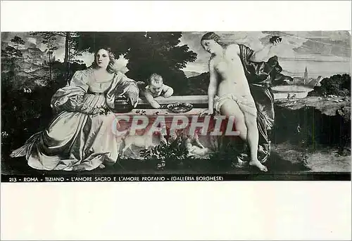 Cartes postales moderne Roma Tiziano l'Amore Sacro e l'Amore Profano (Galleria Borghese)