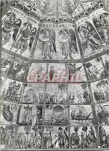 Moderne Karte Firenze Battistero di S Giovanni Mosaiques de la Coupole Detail: Archanges Adam et Eve Histoire