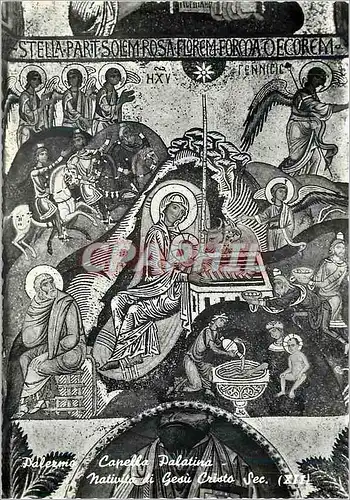 Cartes postales moderne Palermo Chapelle Palatine Nativite de Jesus Christ (XII siecle)