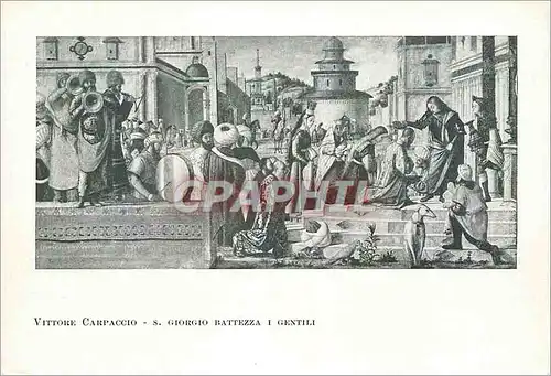 Cartes postales moderne Venezia Scuola Dalmata dei SS Trifone Vittore Carpaccio S Giorgio Battezza Gentili