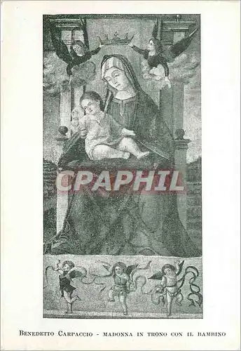 Cartes postales moderne Venezia Scuola Dalmata dei SS Trifone Benedetto Carpaccio Madonna in Trono con il Bambino