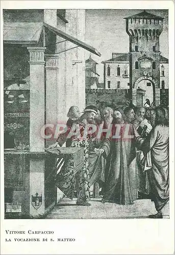 Cartes postales moderne Venezia Scuola Dalmata dei SS Trifone Vittore Carpaccio la Vocazione di S Matteo