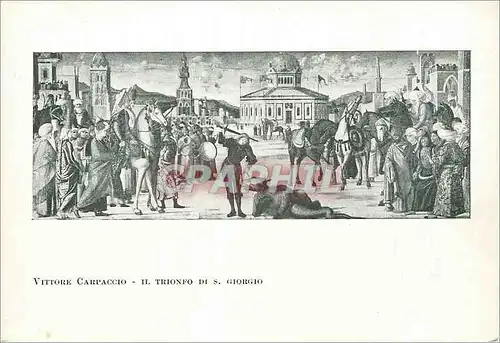 Cartes postales moderne Venezia Scuola Dalmata dei SS Trifone Vittore Carpaccio il Trionfo di S Giorgio