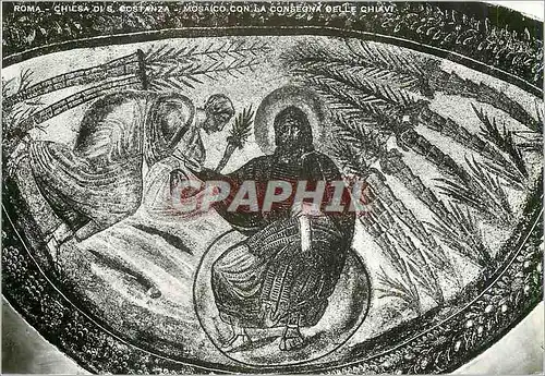 Cartes postales moderne Roma Chiesa di S Costanza Mosaico con la Consegna delle Ghlavi