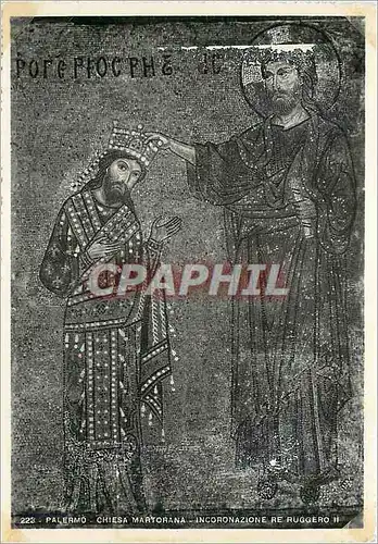 Cartes postales moderne Palermo Eglise Martorana Couronnement de Roi Roger IIe