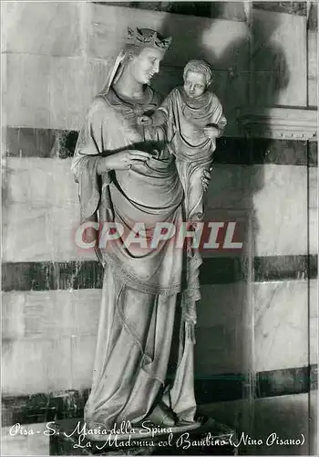 Cartes postales moderne Pisa S Maria della Spina La Madonna col Bambino (Nino Pisano)