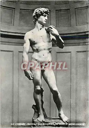 Cartes postales moderne Florence Academie Gallerie Le David par Michel Ange