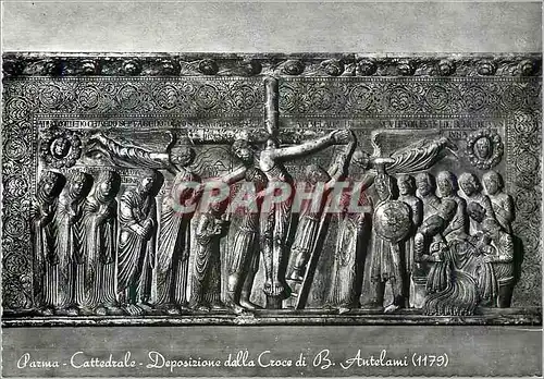 Moderne Karte Parme La Cathedrale La Deposition de la Croix de B Antelami (1179) Christ