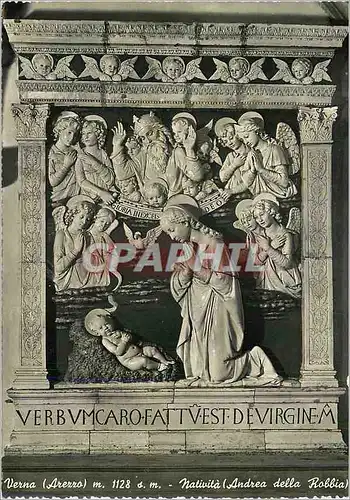 Moderne Karte Verna (Arezzo) m 1128 s m Nativita (Andrea della Robbia)