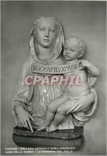 Cartes postales moderne Florence Galerie Hopital des Innocents La Vierge avec son Fils (Luca della Robbia)