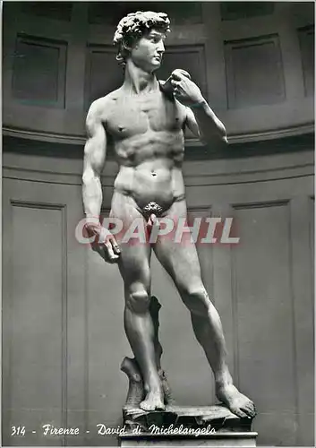 Cartes postales moderne Firenze David de Michelangelo
