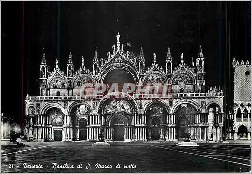 Moderne Karte Venezia Basilique de s Marco La Nuit