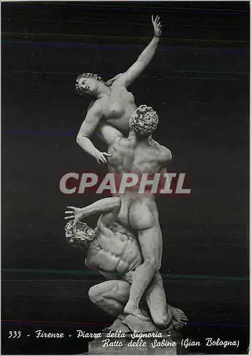 Cartes postales moderne Firenze Place de la Signoria L'Enlevement des Sabines (Gian Bologna)