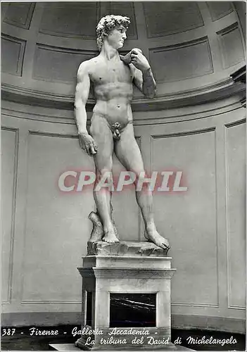 Cartes postales moderne Firenze Galerie de l'Academie La Tribune du David de Michelangelo