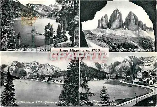 Cartes postales moderne Lago Misurina m 1756 e tre Cime Lavaredo m 3003